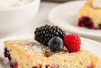 Velvet Berry Pudding Cake