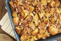 Golden Maple Date Bread Pudding