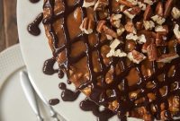 Decadent Caramel Pecan Brownie Cake