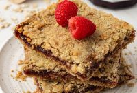Raspberry Oat Crumble Slices