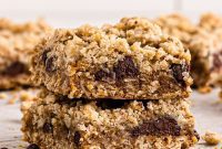 Gooey Caramel Oat Bars
