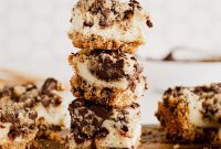 Heavenly Chocolate Chip Cookie Dough Cheesecake Bars