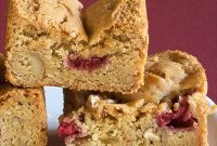 Tangy Raspberry & Toasted Pecan Blondies