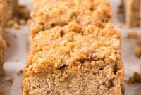 Salted Caramel Apple Streusel Cake