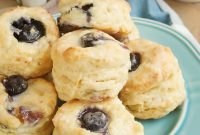 Decadent Blueberry Cream Cheese Biscuits