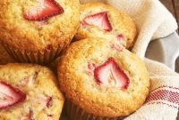 Nutty Brown Butter Strawberry Muffins