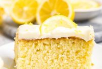Zesty Lemon Slab Cake