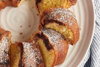 Velvet Dark Cherry Crumble Cake