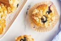 Sweet Blueberry Streusel Muffins