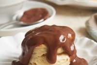 Fluffy Cream Cheese Biscuits with Velvety Chocolate Gravy