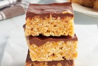 Chocolate Peanut Butter Butterscotch Crispy Treats