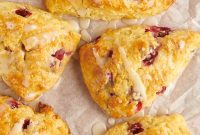 Bright Cranberry Orange Scones