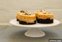 Bite Sized Peanut Butter Cheesecakes with Chocolate Cookie Crunch