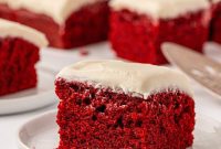 Decadent Red Velvet Sheet Cake