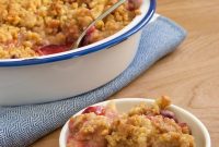 Rustic Pear and Plum Crumble