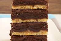Caramel Popcorn Brownie Shortbread
