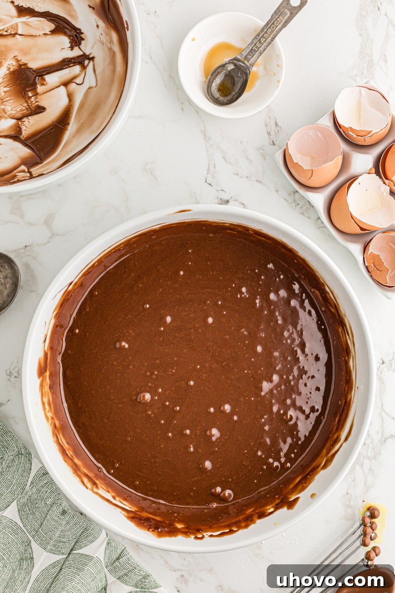 Cupcake batter in mixing bowl