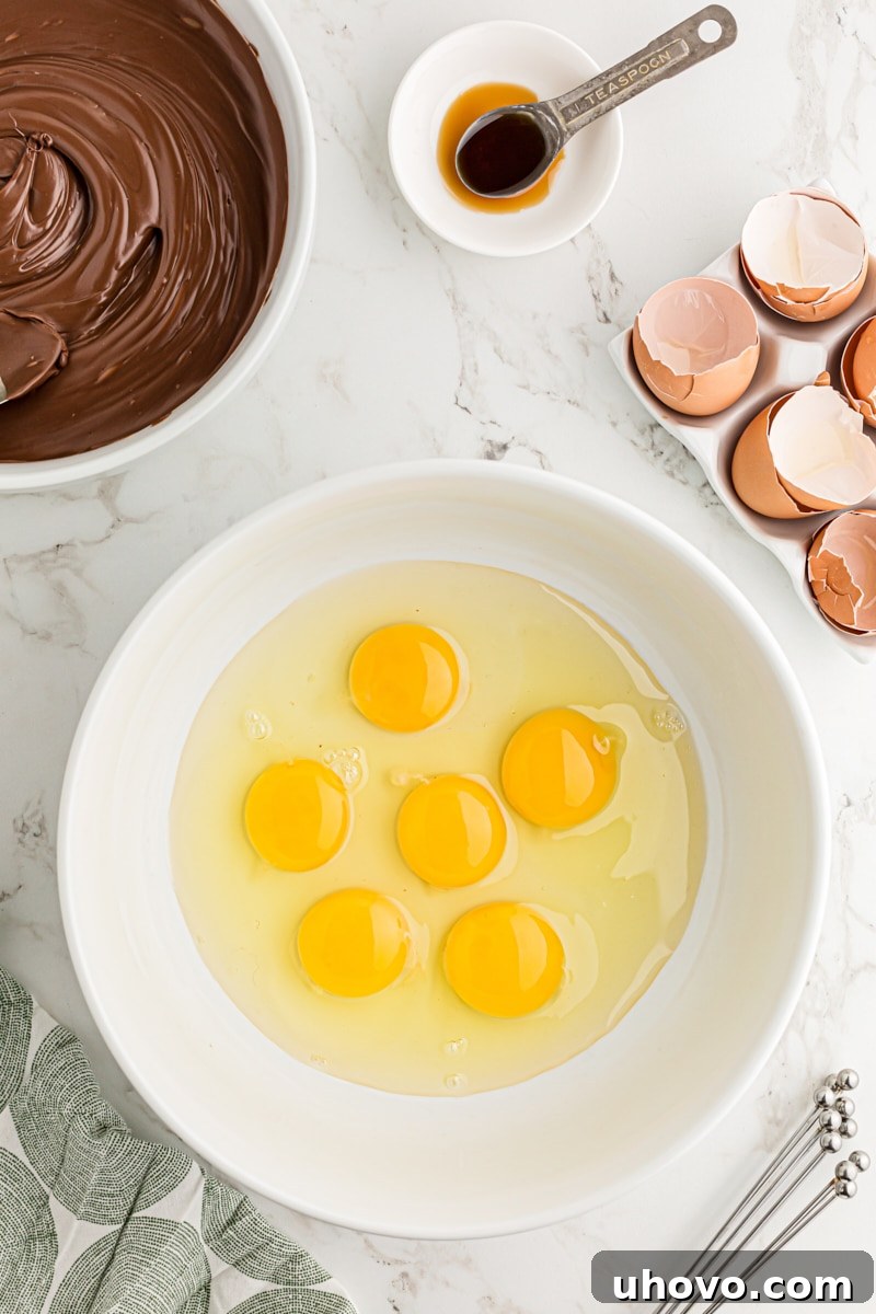 Eggs in mixing bowl