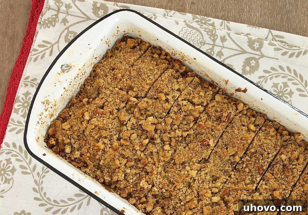 Close-up of Berry-Pecan Streusel Bread slices, showcasing the crumb topping and dried fruit