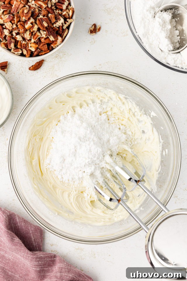 Powdered sugar added to butter for frosting