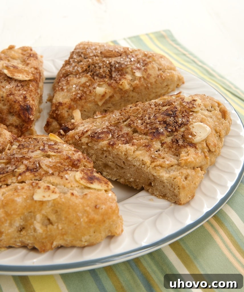 These lovely Cinnamon Almond Scones are a perfect treat to start your morning or to enjoy with your afternoon tea of coffee. - Bake or Break