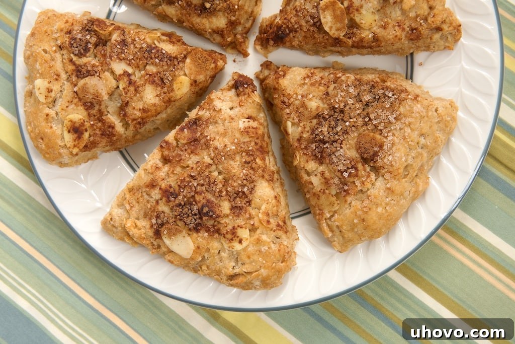 These simple Cinnamon Almond Scones are just the right amount of sweet for a morning or tea time treat. - Bake or Break