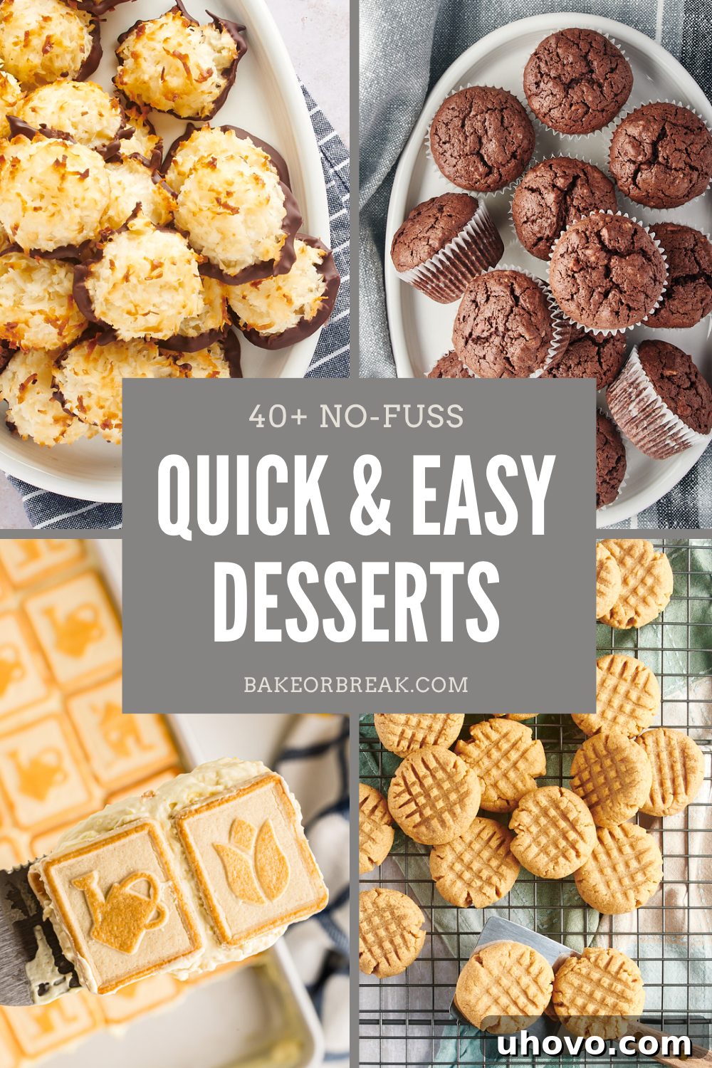 A vibrant collection of over 40 quick and easy dessert recipes, including cakes, cookies, brownies, pies, and more, perfect for any occasion.