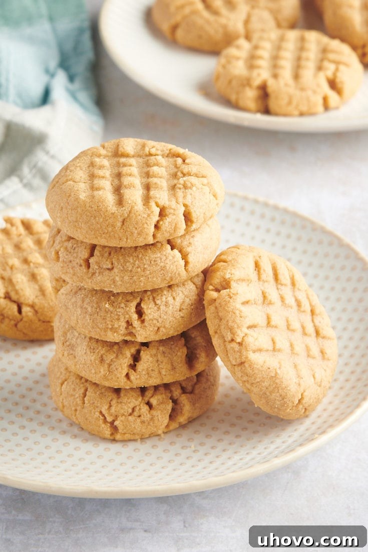 Simple 3-Ingredient Peanut Butter Cookies.