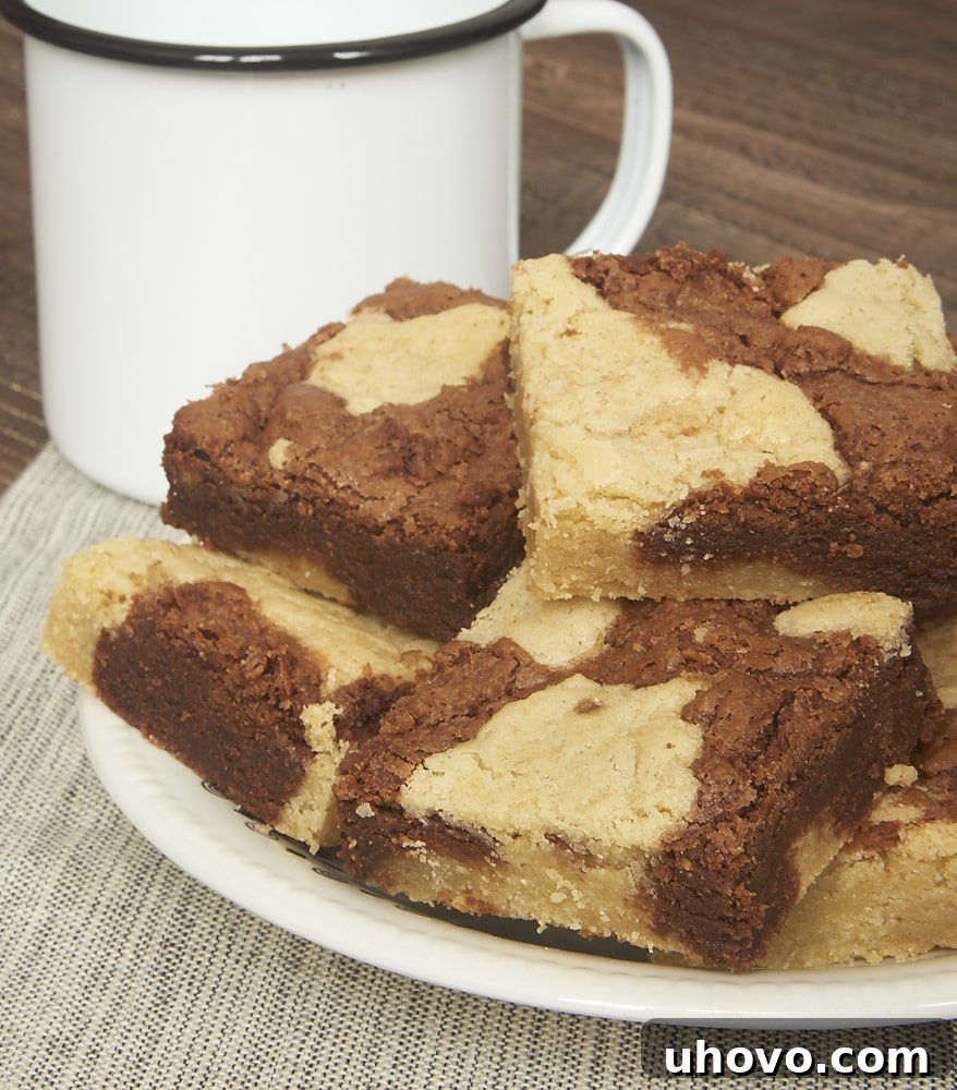 Indulge in the perfect blend of vanilla and chocolate with these effortlessly delicious Black and White Cookie Bars. A single pan dessert that's big on flavor and low on fuss! - Bake or Break
