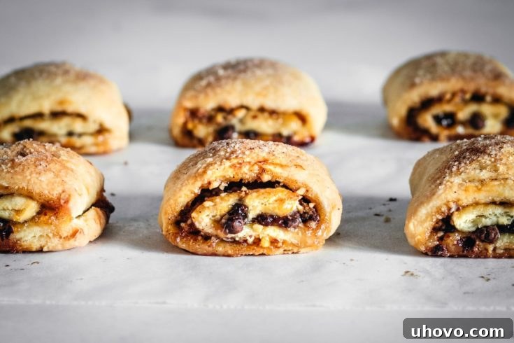 Closeup shot of rectangle rugelach