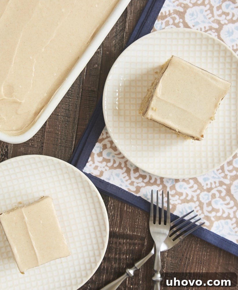A delicious blend of spices and a simple homemade butterscotch sauce combine to make this irresistible Butterscotch Spice Poke Cake! - Bake or Break.