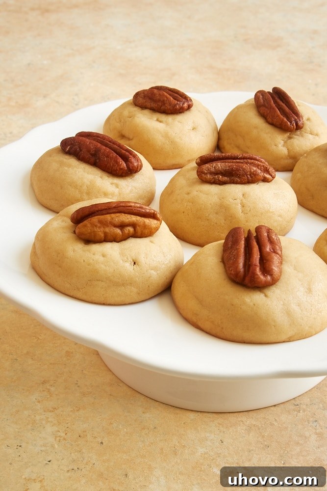 Pound Cake Cookies served on a white pedestal tray, ready to be enjoyed.