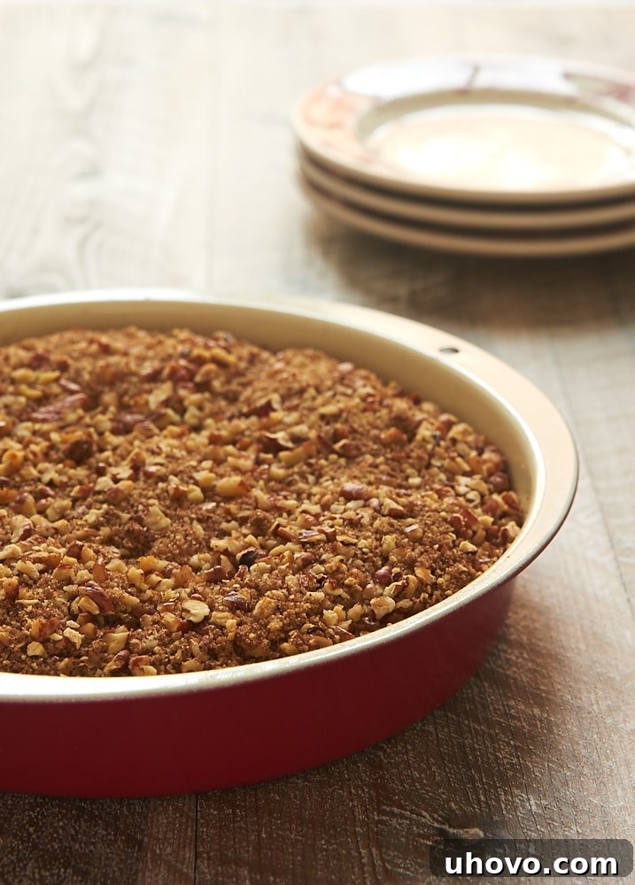 You will love this nutty, subtly sweet Brown Butter Pecan Coffee Cake. The perfect sweet treat for your coffee break or sweet ending for a brunch! - Bake or Break