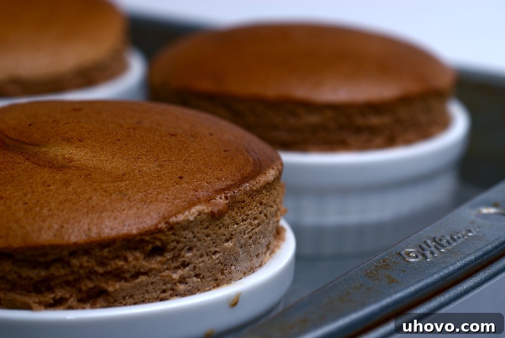 There's a chocolate-hazelnut surprise inside these Giandua Souffles. - Bake or Break