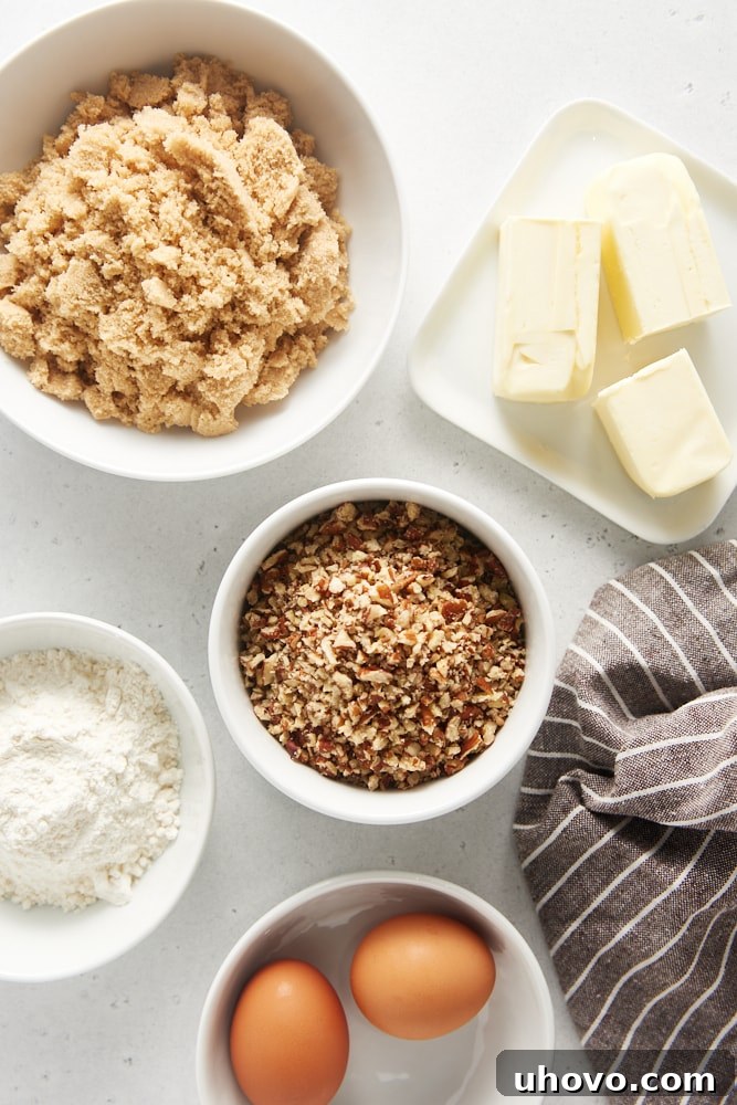 ingredients for Pecan Pie Cupcakes