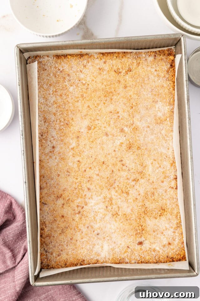 overhead view of freshly baked macadamia shortbread