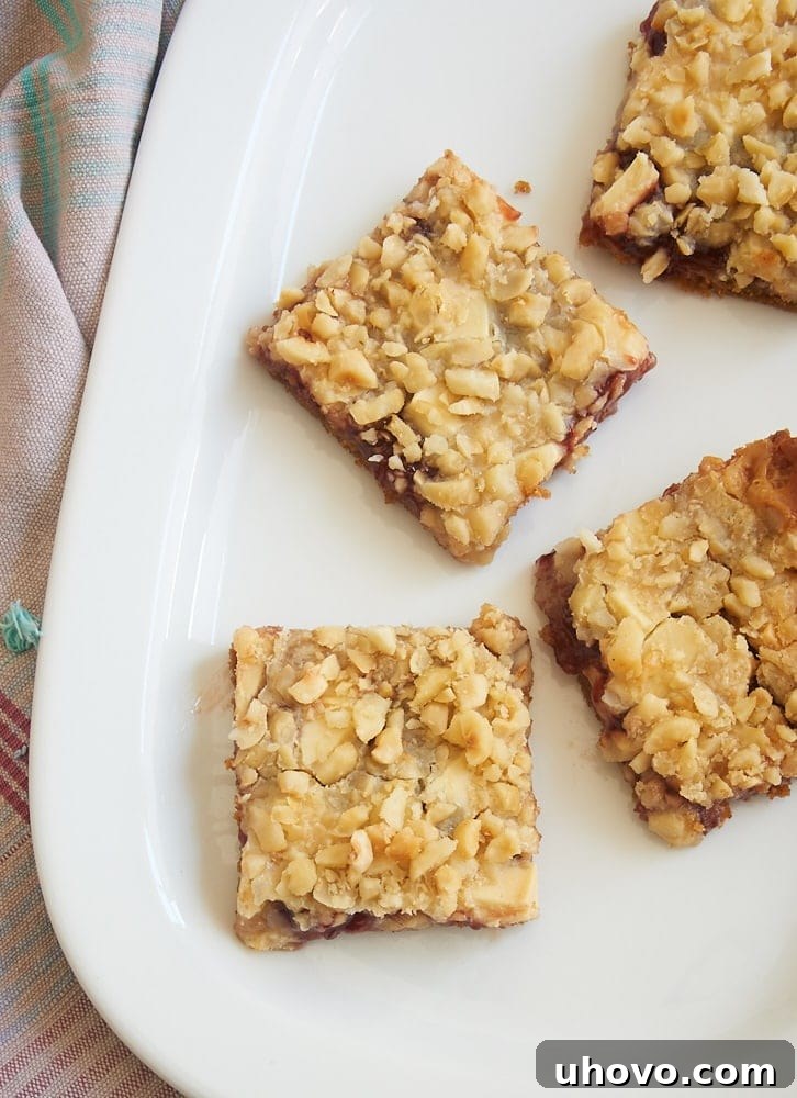 Delicious Strawberry Magic Bars with white chocolate and hazelnuts