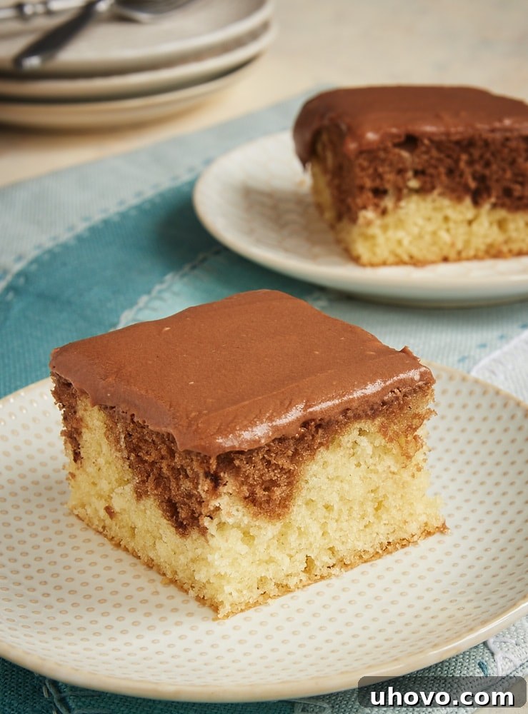 Close-up of Chocolate Hazelnut Marble Cake showing the beautiful swirled texture