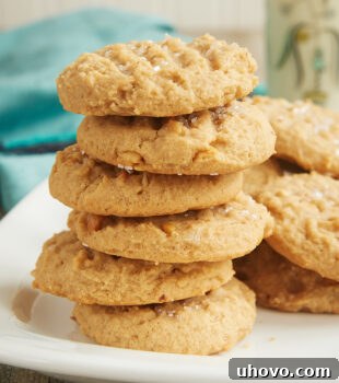 stack of Cream Cheese Peanut Butter Cookies