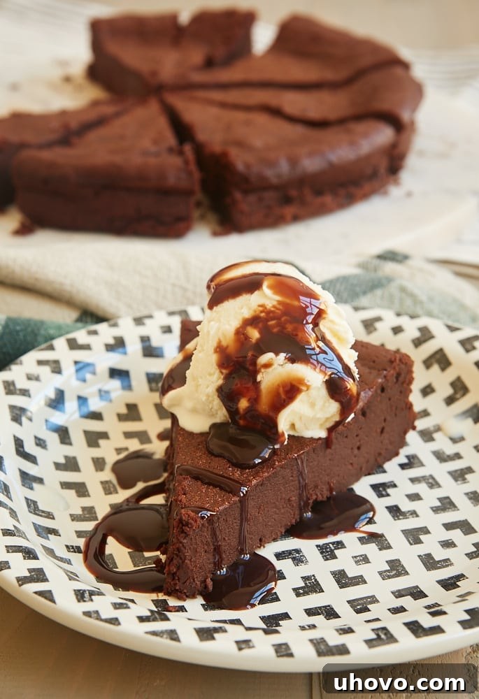 This Easy Chocolate Torte recipe is the perfect addition to the recipe boxes of all chocolate lovers. It is full of rich, fudgy, decadent, dark chocolate flavor!