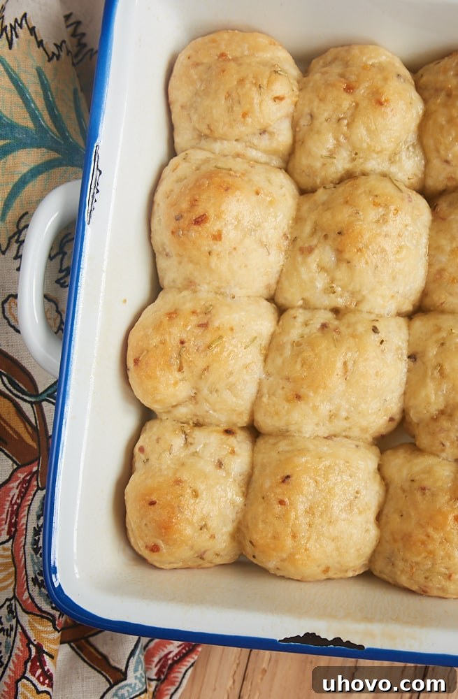 Soft and savory Rosemary Onion Rolls, perfect as a side dish for dinner or holiday feasts. Enjoy easy homemade bread.