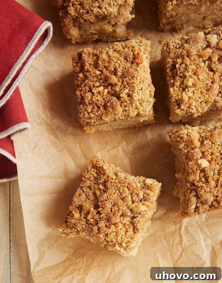 Caramel Apple Crumb Cake with fall flavors