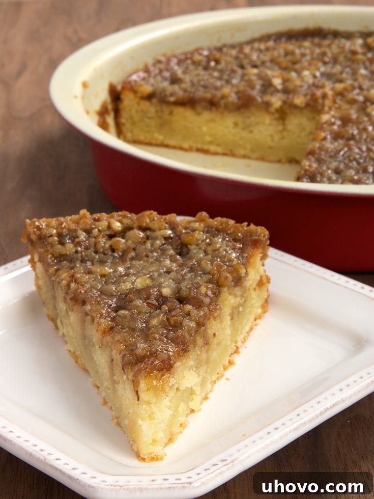 Pecan Pie Coffee Cake with a pecan pie filling topping