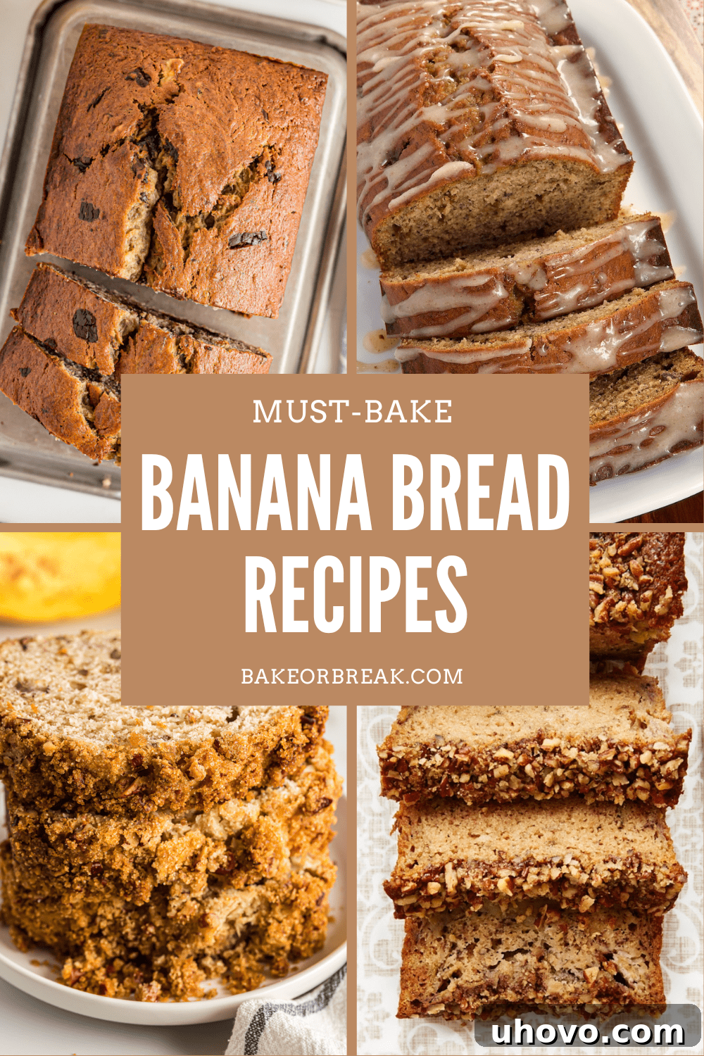 Selection of delicious banana bread recipes from Bake or Break