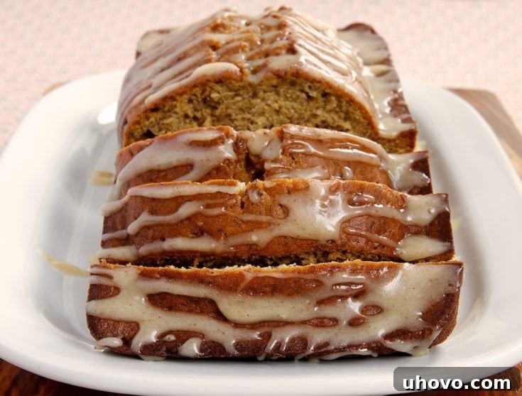 Caramelized Banana Bread with Brown Butter Glaze