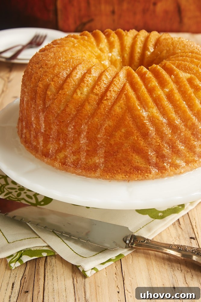 Lush Key Lime Bundt Cake, perfectly baked and ready to slice