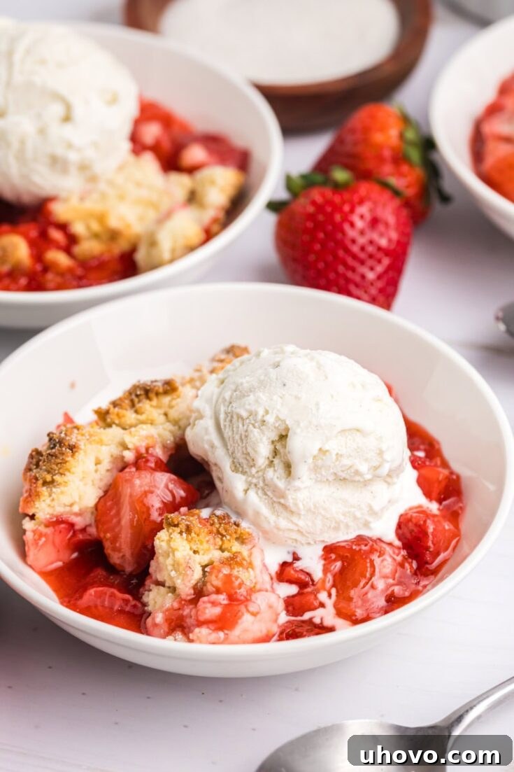 Fresh Strawberry Cobbler