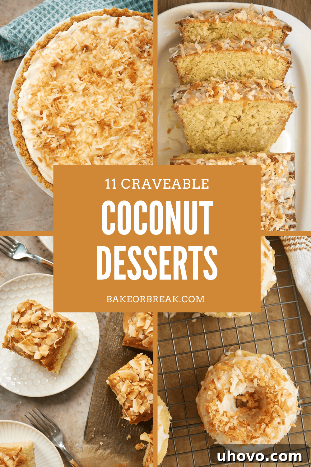 A vibrant collage showcasing various craveable coconut desserts, including cakes, pies, and cookies, appealing to all coconut lovers.
