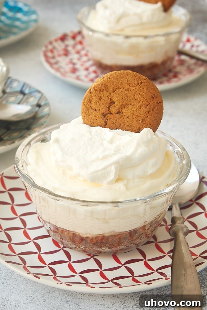 A single No-Bake Lemon Cheesecake in an elegant glass serving bowl, placed on a vibrant, colorful plate, ready to be enjoyed.