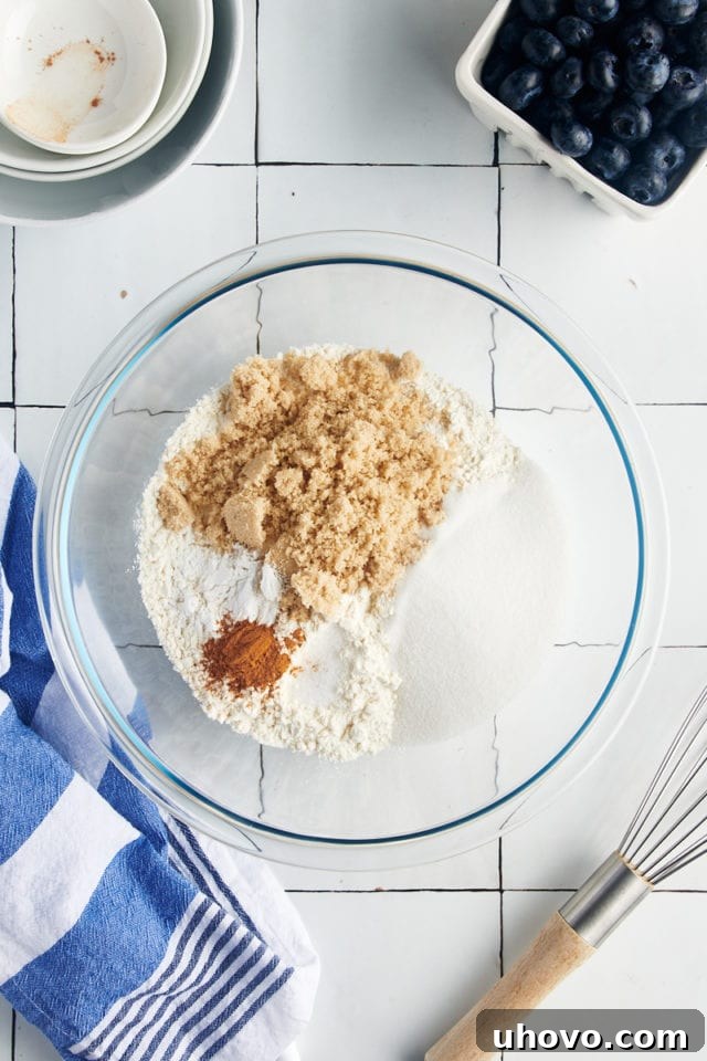 Brown sugar, cinnamon, and flour mixed together.